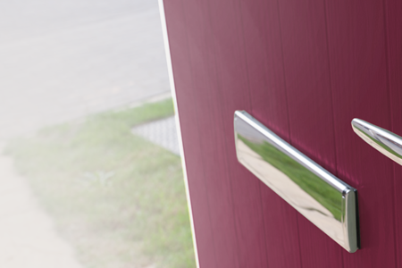 Burgundy Contemporary Composite Door