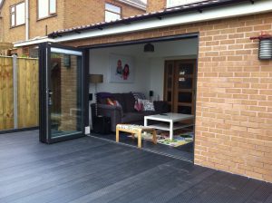 Grey Bi-Folding Doors