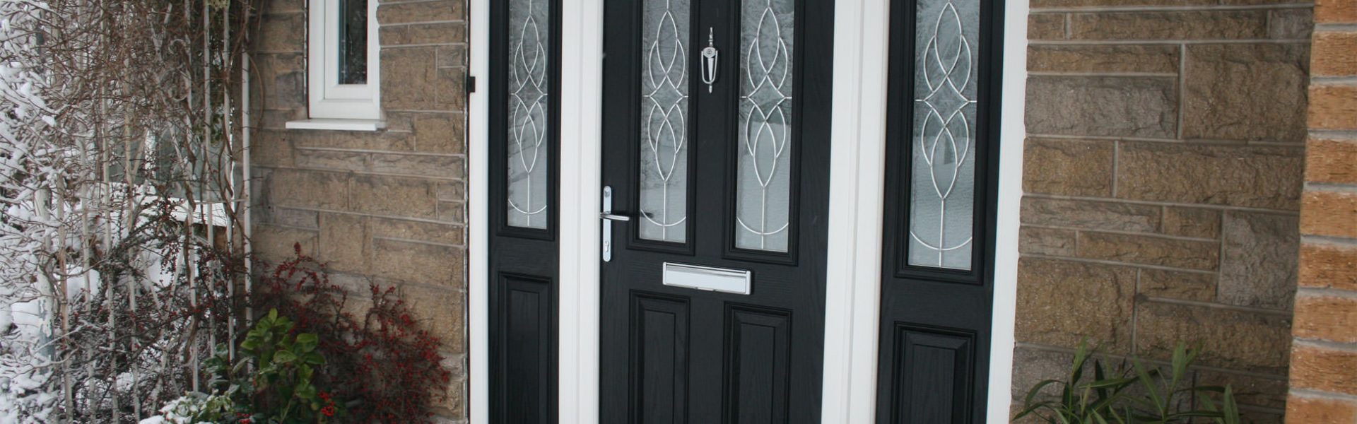 Black Composite Door and Side Panels
