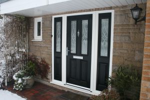 Black Composite Door and Side Panels